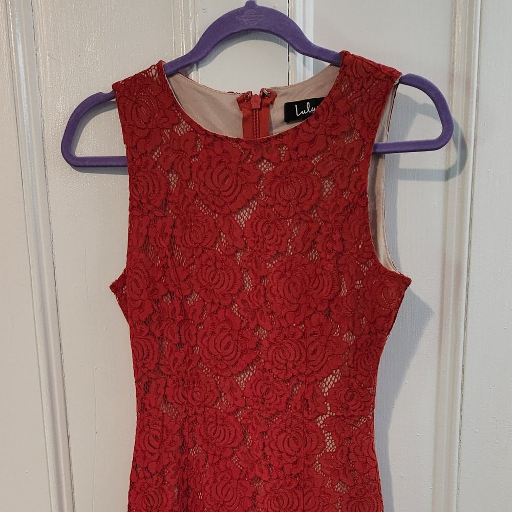 Lulus Bodycon Lace Detail Dress